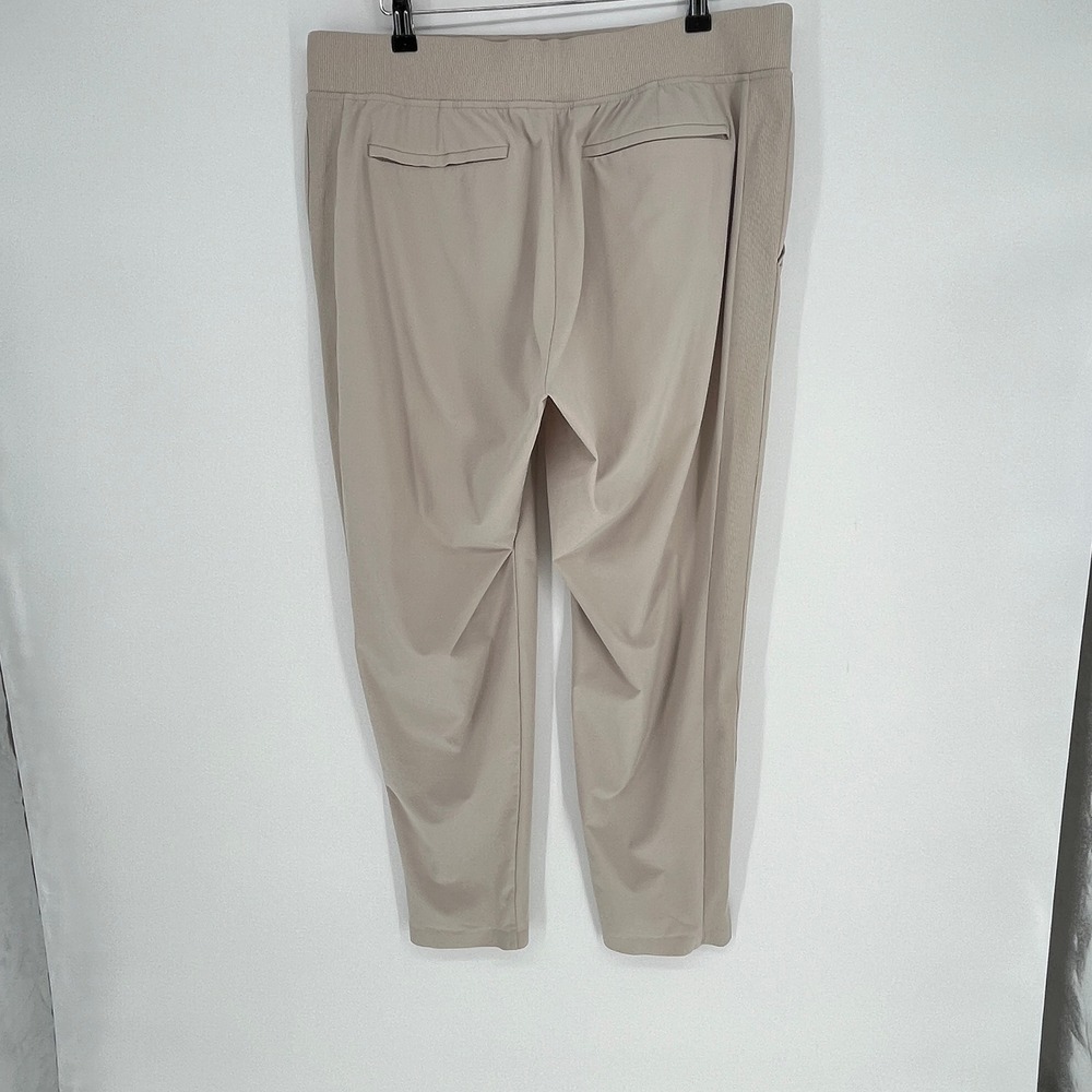 Athleta Brooklyn Ankle Pant 12 Beige Khaki Travel Stretch Tapered Pants - Picture 6 of 13